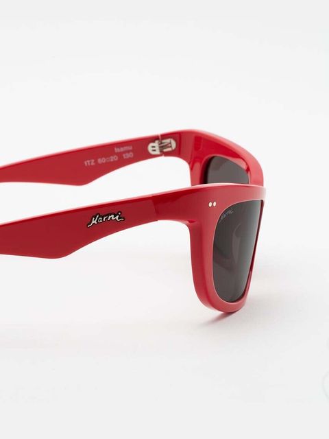 Marni okulary przeciwsłoneczne Isamu Solid Red kolor czerwony EYMRN00053.007.1TZ