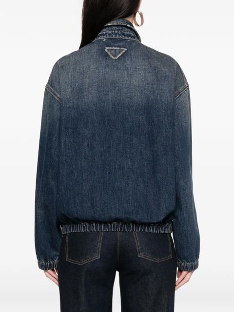 Prada zip-up denim jacket - Blue
