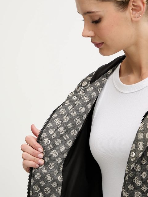 Guess kurtka PEONY kolor szary przejściowa V5YL02 WH492