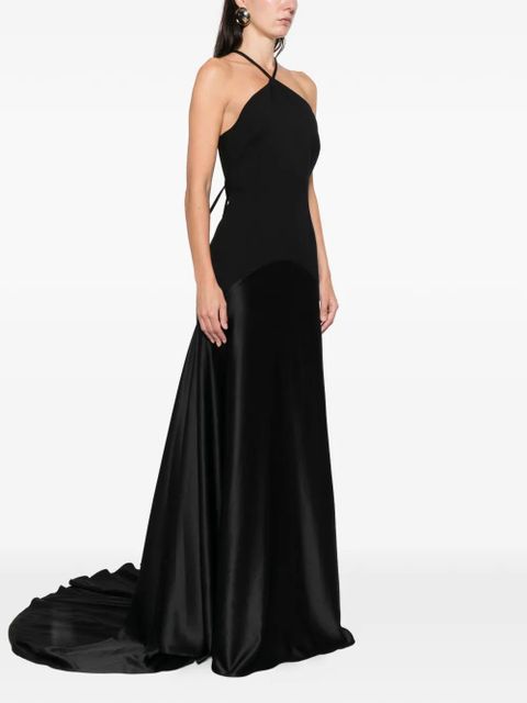 Solace London halterneck maxi dress - Black