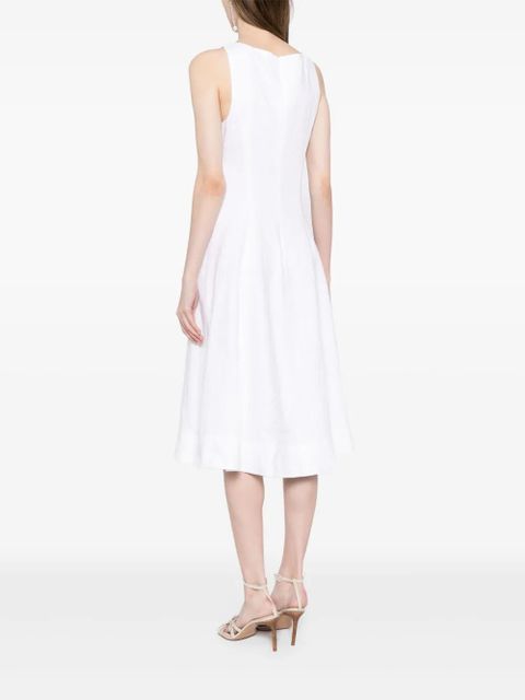 Reformation Sebastien linen V-neck dress - White