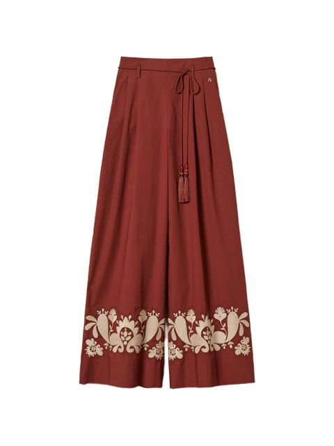 TWINSET floral-embroidered palazzo pants - zdjęcie produktu nr 1