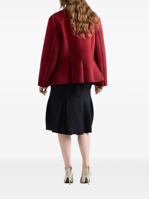 Prada bow-detail buttoned jacket - Red
