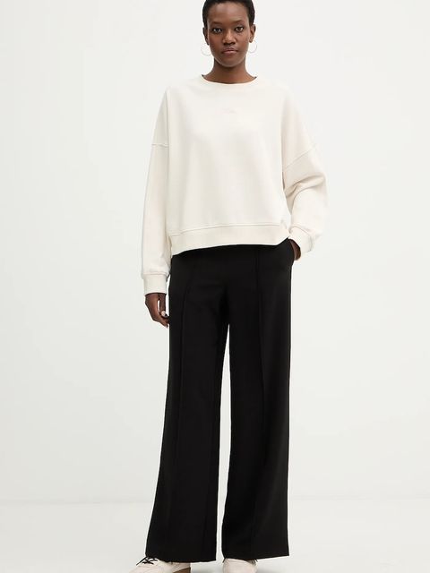 BOSS Orange bluza bawełniana C Ever damska kolor beżowy gładka 50554711 - zdjęcie produktu nr 2