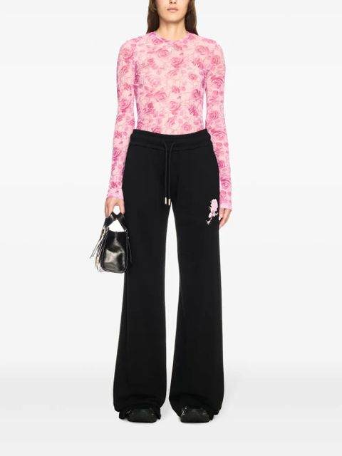 Off-White Off Stamp Roses top - Pink