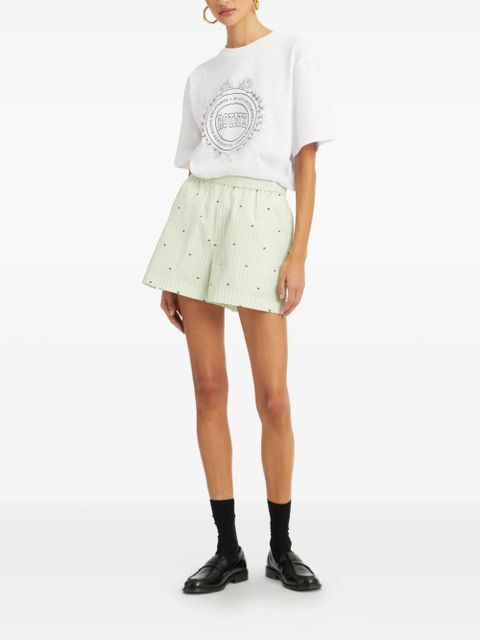 ROTATE BIRGER CHRISTENSEN striped shorts - Green - zdjęcie produktu nr 2