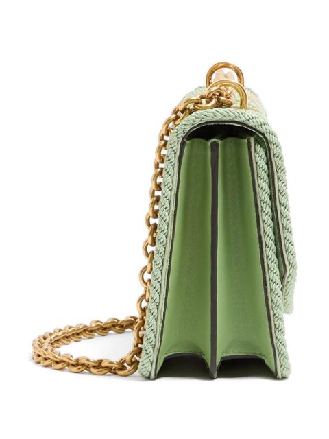 Valentino Garavani floral-embroidered shoulder bag - Green