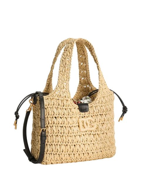 Dolce & Gabbana woven-raffia tote bag - Neutrals