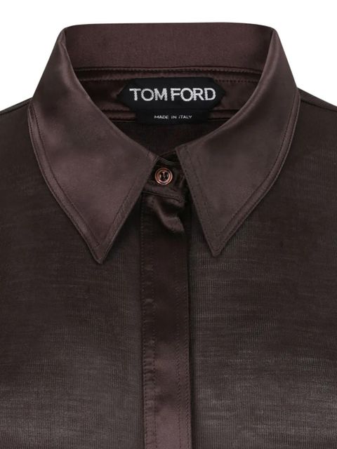TOM FORD silk blouse - Brown - zdjęcie produktu nr 2