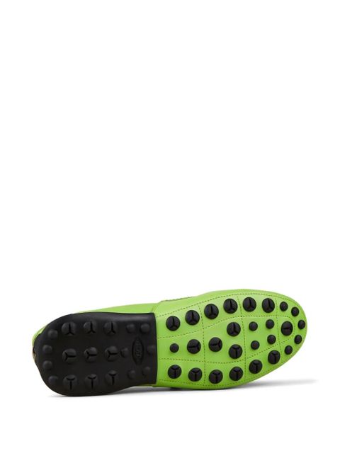 Tod's Automobili Lamborghini slip-on leather driving shoes - Green