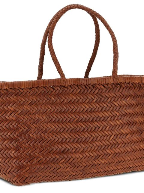 DRAGON DIFFUSION large Bamboo Triple Jump chevron-weave shoulder bag - Brown