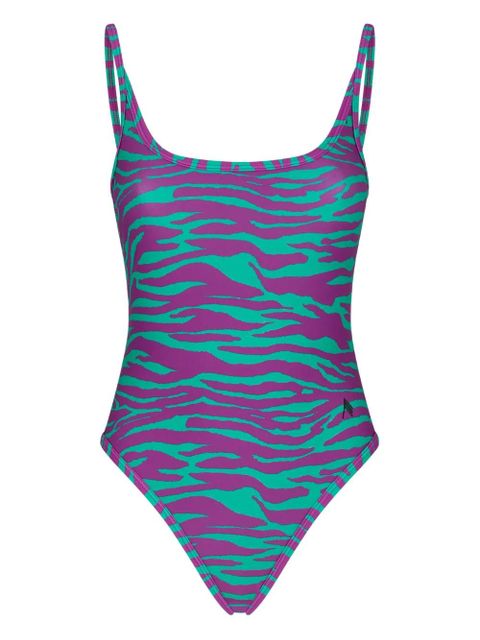 The Attico zebra-print swimsuit - Purple - zdjęcie produktu nr 1