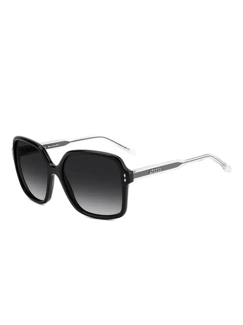 Isabel Marant Eyewear logo-engraved sunglasses - Black - zdjęcie produktu nr 2