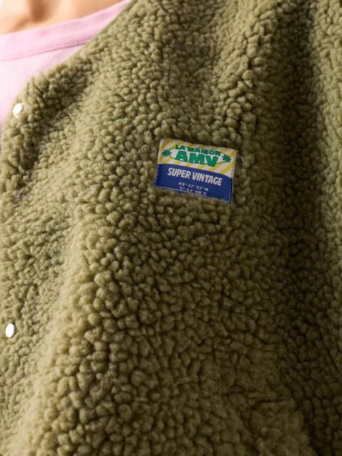 American Vintage logo-patch sleeveless gilet - Green