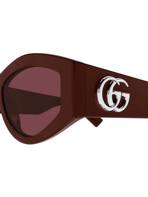 Gucci geometric-frame sunglasses - Red - zdjęcie produktu nr 2
