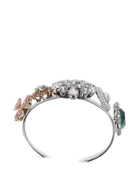 MM6 Maison Margiela crystal-embellishment bracelet - Silver