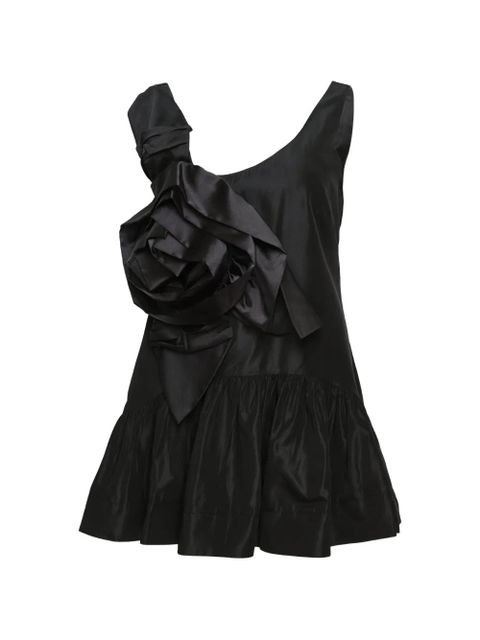 Simone Rocha rosette-embellished ruffled top - Black - zdjęcie produktu nr 1