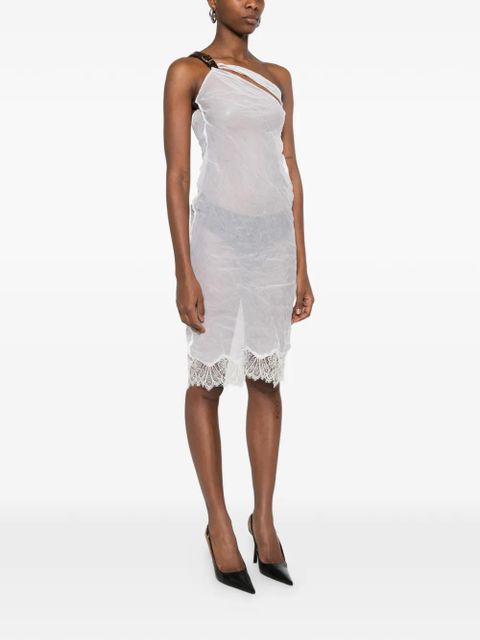 Coperni wrinkled mini dress - White