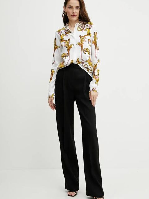 Versace Jeans Couture koszula damska kolor biały regular z kołnierzykiem klasycznym 78HAL2P1 NS634 - zdjęcie produktu nr 2