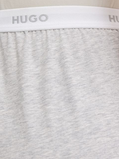 HUGO szorty piżamowe HUGO ID SHORTS damska kolor szary 50555600