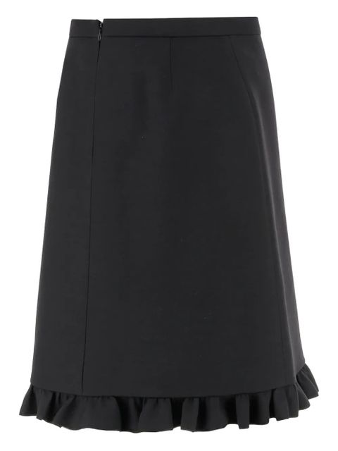 Valentino Garavani ruffle-detail midi skirt - Black - zdjęcie produktu nr 1