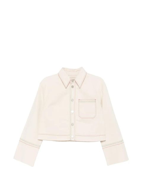 ALEMAIS Norma stitch cropped denim jacket - Neutrals - zdjęcie produktu nr 1