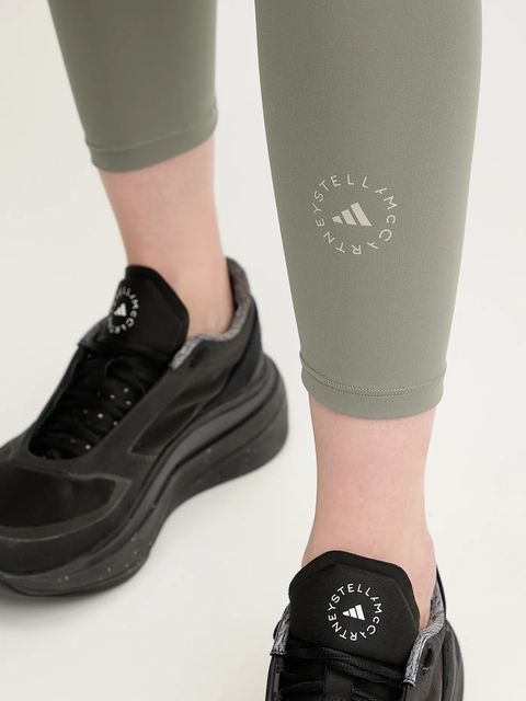 adidas by Stella McCartney legginsy treningowe Tpr 7/8 damskie kolor zielony gładkie JW4555