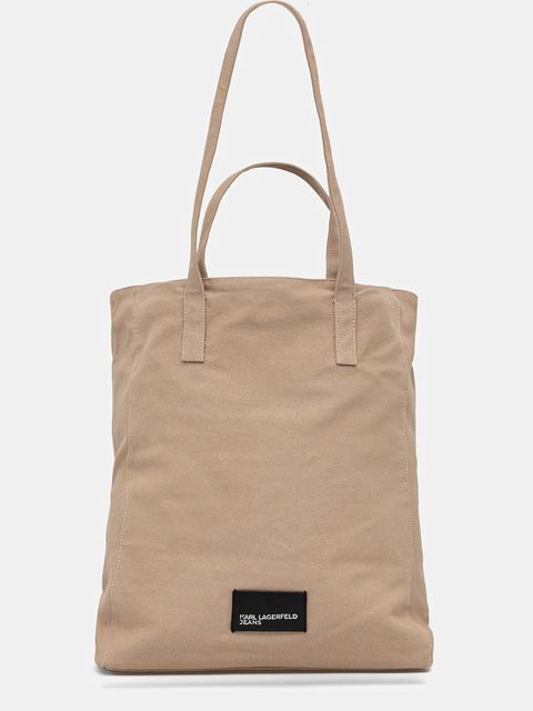Karl Lagerfeld Jeans torba bawełniana kolor beżowy B1W50001 - zdjęcie produktu nr 1