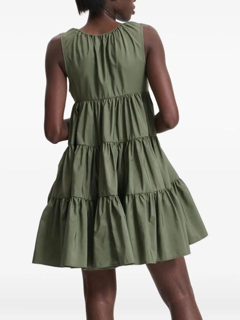 Cecilie Bahnsen Aino tiered mini dress - Green