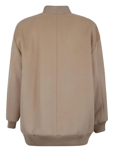 Weekend Max Mara logo-patch bomber jacket - Neutrals