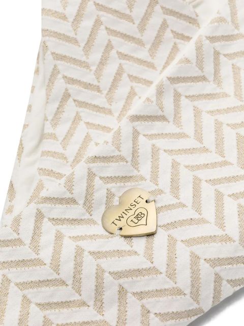 TWINSET herringbone-pattern bikini bottoms - White