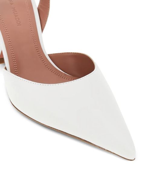 Amina Muaddi Holli slingback pumps - White - zdjęcie produktu nr 2