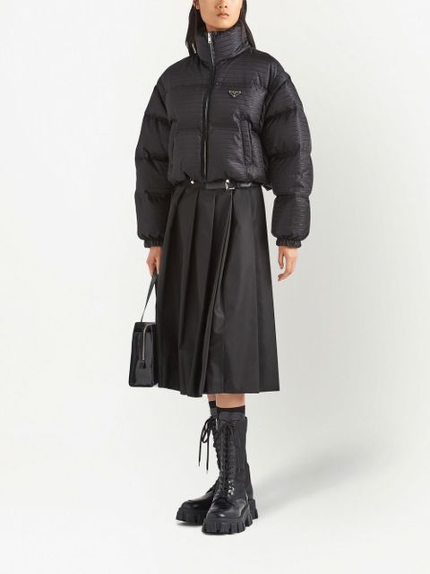 Prada Re-Nylon cropped down jacket - Black