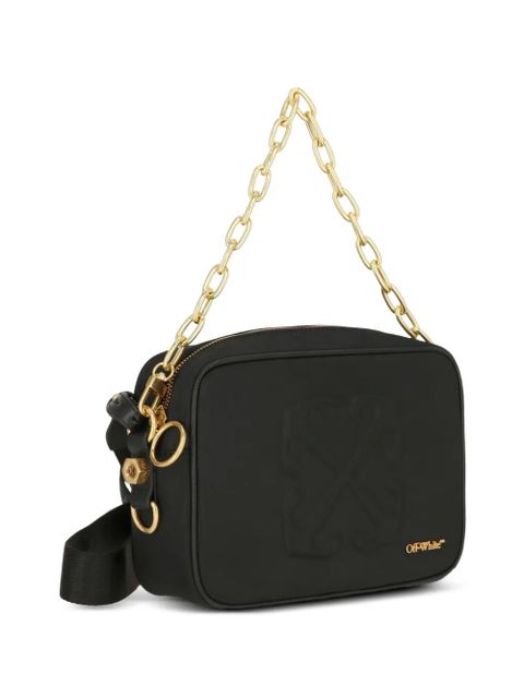 Off-White Arrows-motif chain-link clutch bag - Black