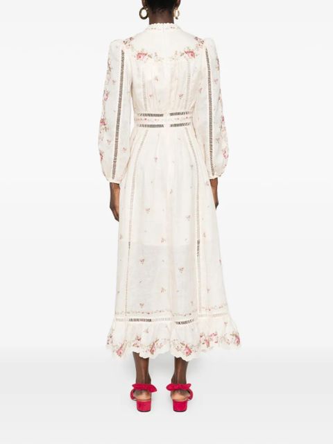 ZIMMERMANN Patience floral maxi dress - Neutrals