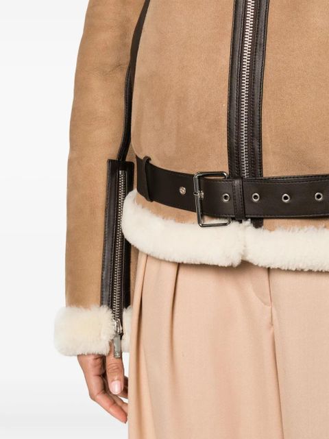 TOTEME shearling suede jacket - Brown