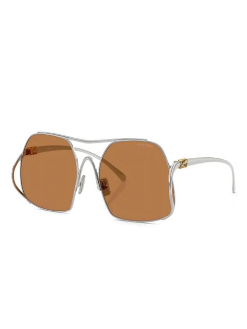Miu Miu Eyewear pilot-frame sunglasses - Silver - zdjęcie produktu nr 1