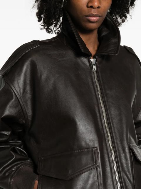 The Frankie Shop flap pocket jacket - Brown