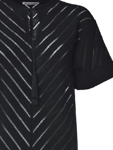 Jil Sander striped short-sleeved top - Black - zdjęcie produktu nr 2