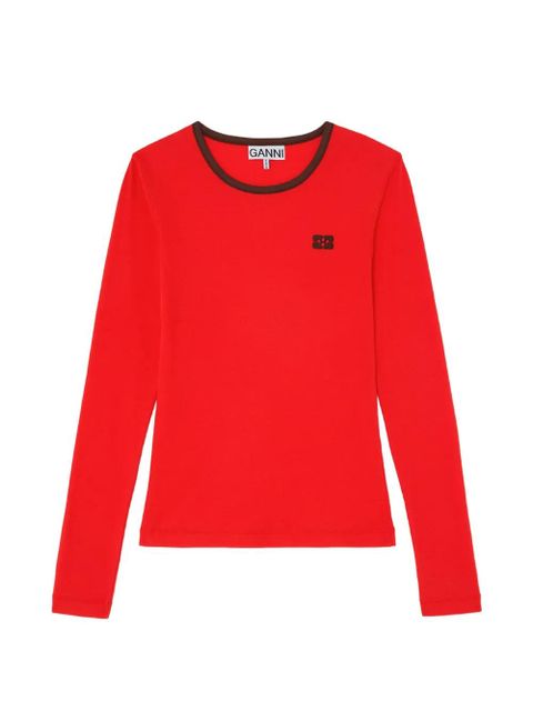 GANNI long-sleeve T-shirt - Red - zdjęcie produktu nr 1
