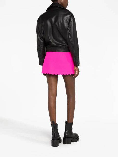 Versace leather biker jacket - Black