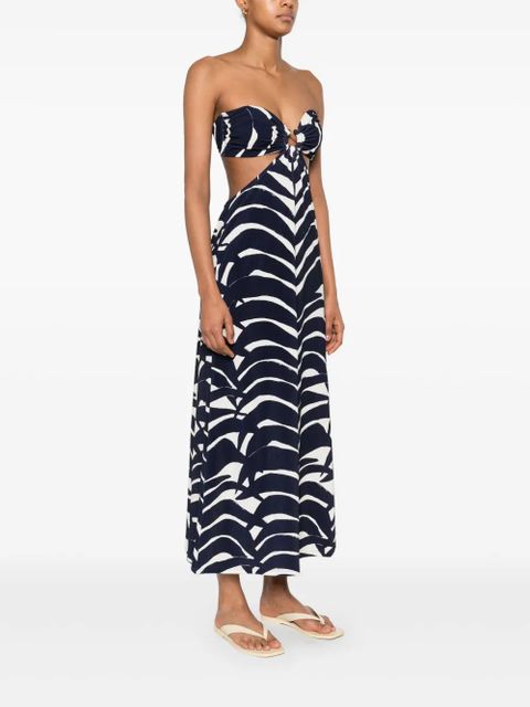Johanna Ortiz Ocean Layers midi dress - Blue