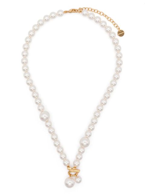 Ferragamo pearl-embellished necklace - White - zdjęcie produktu nr 1