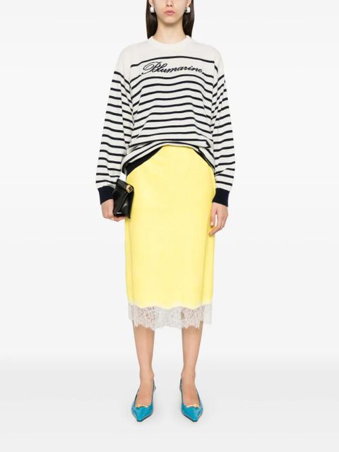 Blumarine logo-intarsia sweater - Neutrals - zdjęcie produktu nr 2