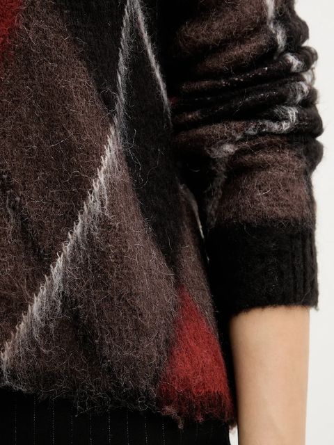 Sisley sweter z dodatkiem moheru damski kolor brązowy lekki 1TQ1L106Z