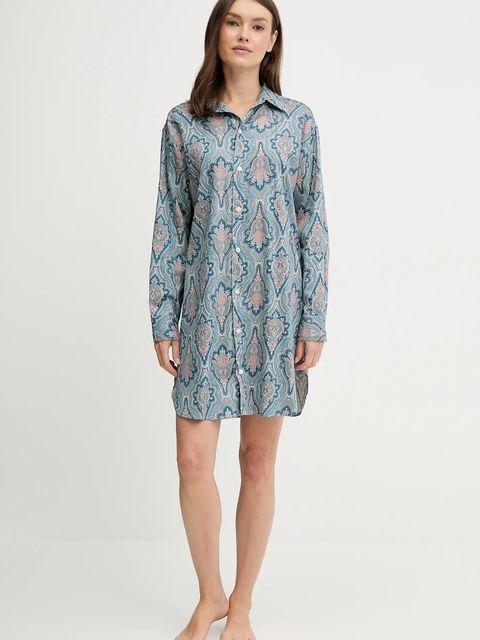 Lauren Ralph Lauren koszula nocna damska kolor niebieski ILN32476