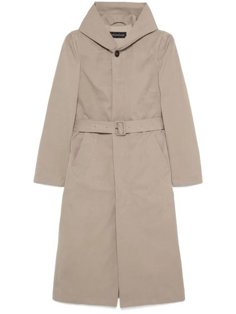Balenciaga hooded trench coat - Brown