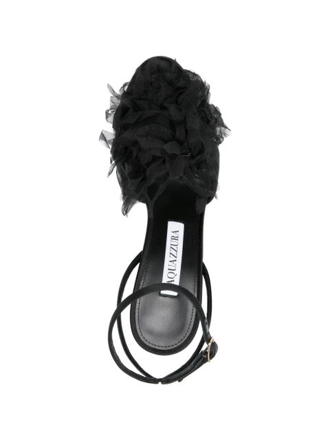 Aquazzura Poème flower-embellishment sandals - Black