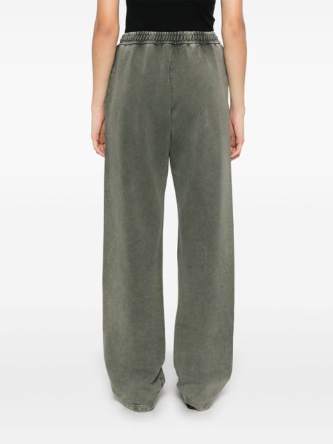 Gucci logo-embroidered cotton track pants - Green