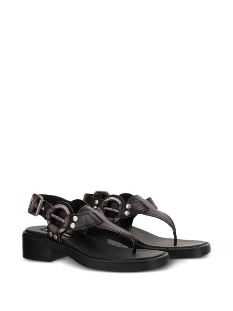 Miu Miu leather sandals - Black - zdjęcie produktu nr 2